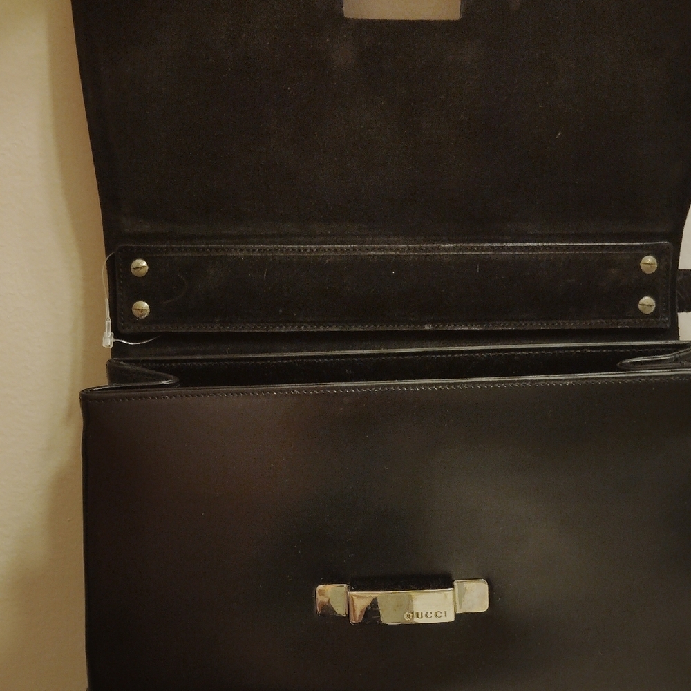 Gucci Black Leather Chain Shoulder Bag - Picture 5 of 6